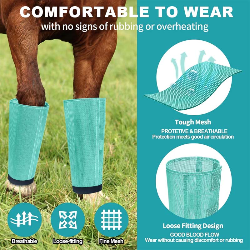 Andningsbara mesh-leggings för hästar, flugsäkra 🐎✨