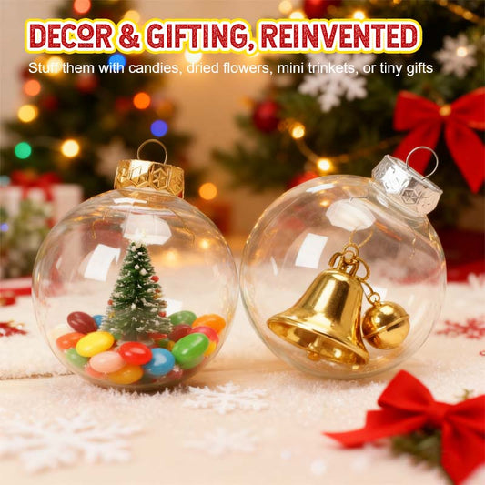 🎄 Clear Christmas Ornament Balls