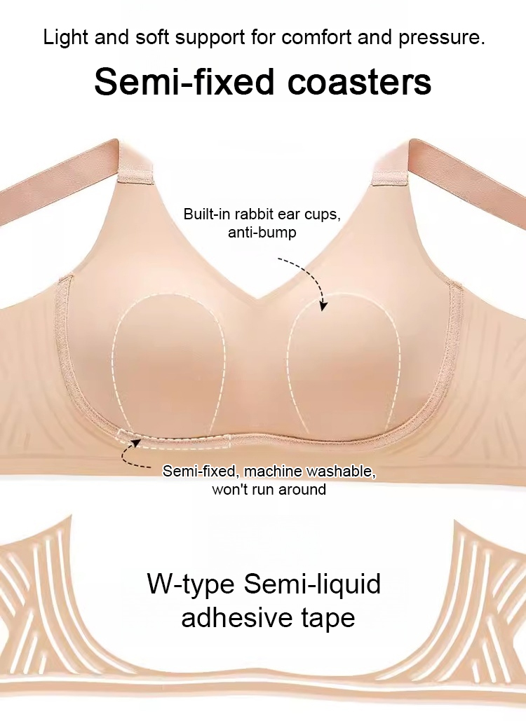 đTrĂ„dlös, hudvĂ€nlig push-up-bh utan mĂ€rken/đWireless, skin-friendly push-up bra without marks