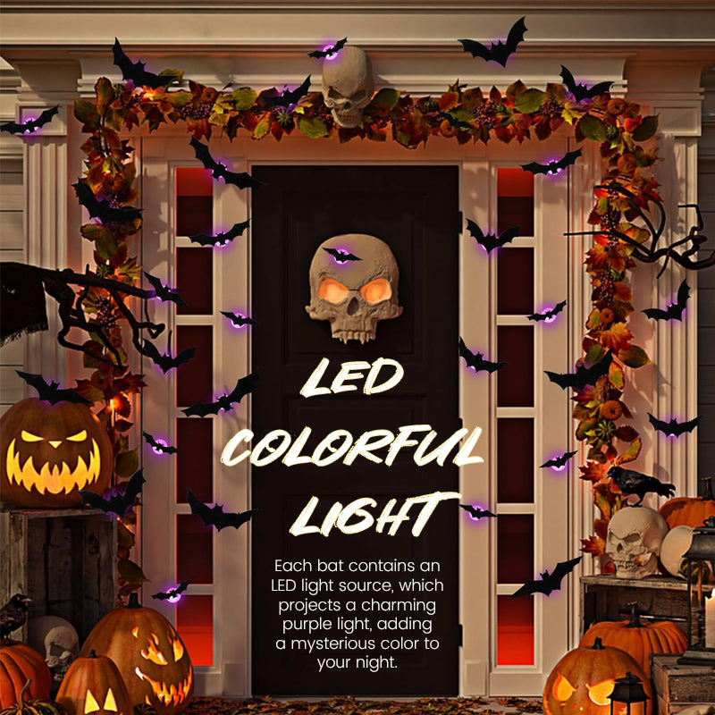 LED-glödande fladdermusgrupp