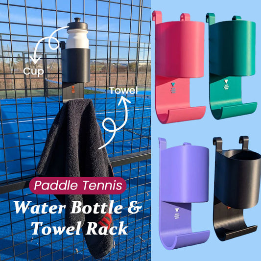 Paddle Tennis Water Bottle And Towel Rack