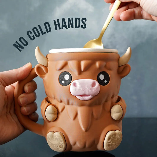 Ferdinand Highland Cow Ice Cream Pint Holder