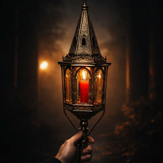 19th Century Antique-Style Hanging Lantern – Vintage Candle Light with Gothic Charm