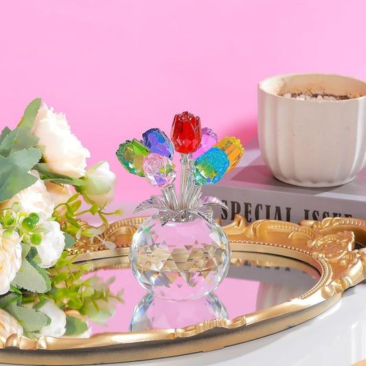 🌈✨ Crystal Flower Prism Vase ✨🌈