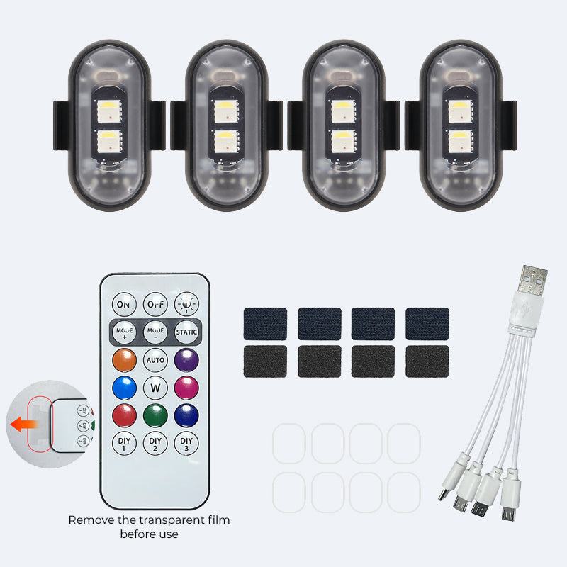 🚗 Car Ambient Light with Velcro Mount